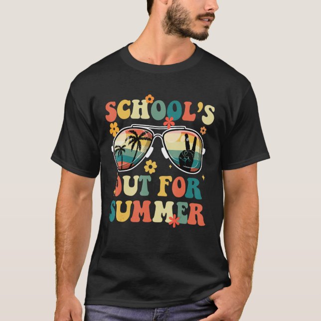 Camiseta Retro El último día de clases sale para profesor d (Anverso)