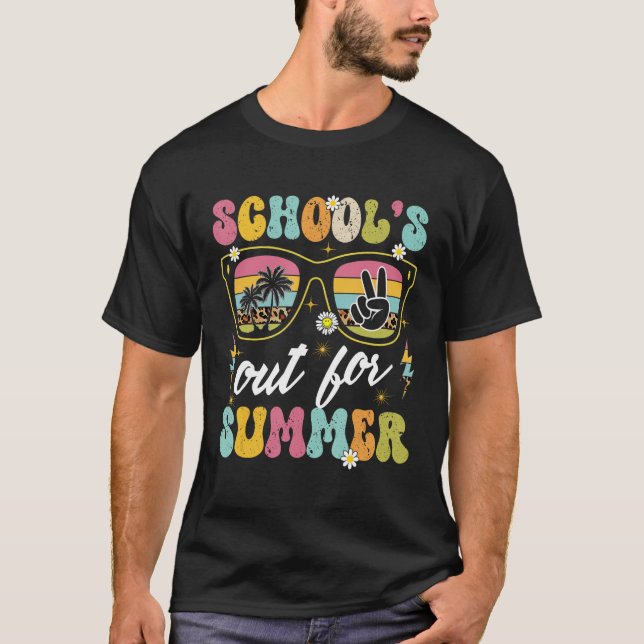 Camiseta Retro El último día de clases sale para profesor d (Anverso)