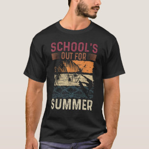 Camiseta Retro El Último Día De Las Escuelas En Verano