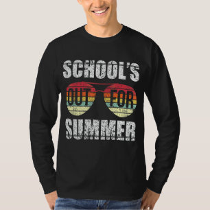Camiseta Retro El Último Día De Las Escuelas En Verano