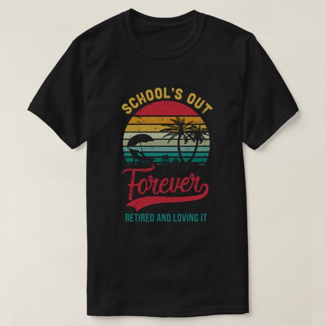 Camiseta Retro El Último Día De Las Escuelas Escolares, Por (Diseño del anverso)