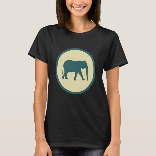 Camiseta Retro Elephant Vintage Wild Animal (Anverso)