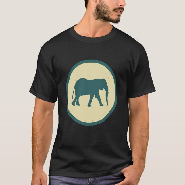 Camiseta Retro Elephant Vintage Wild Animal (Anverso)