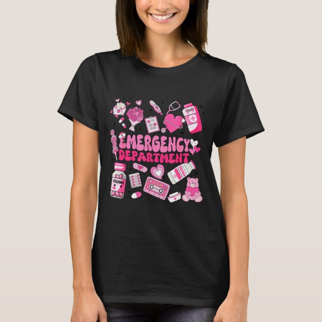 Camiseta Retro Emergency Department Nk Valentine Er Nurse W (Anverso)