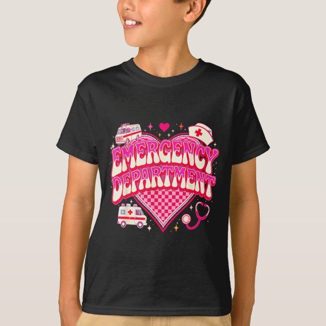 Camiseta Retro Emergency Department Valentine Nk Nurse Aest (Anverso)