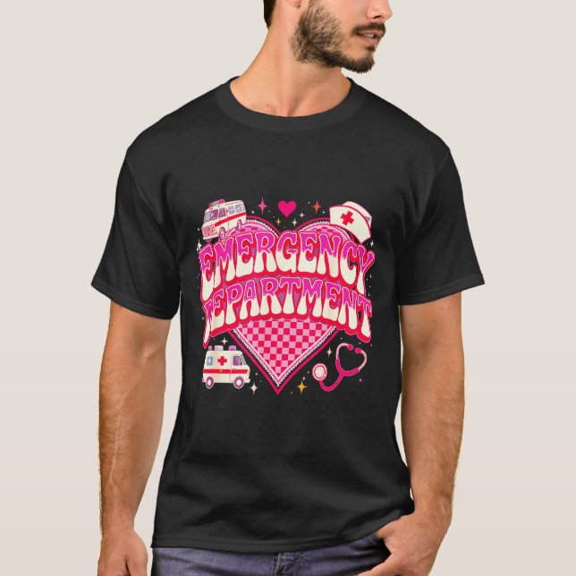 Camiseta Retro Emergency Department Valentine Nk Nurse Aest (Anverso)