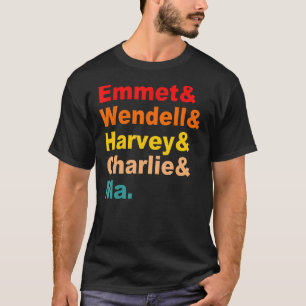 Camiseta Retro Emmet y Wendell y Harvey y Charlie y Mamáes