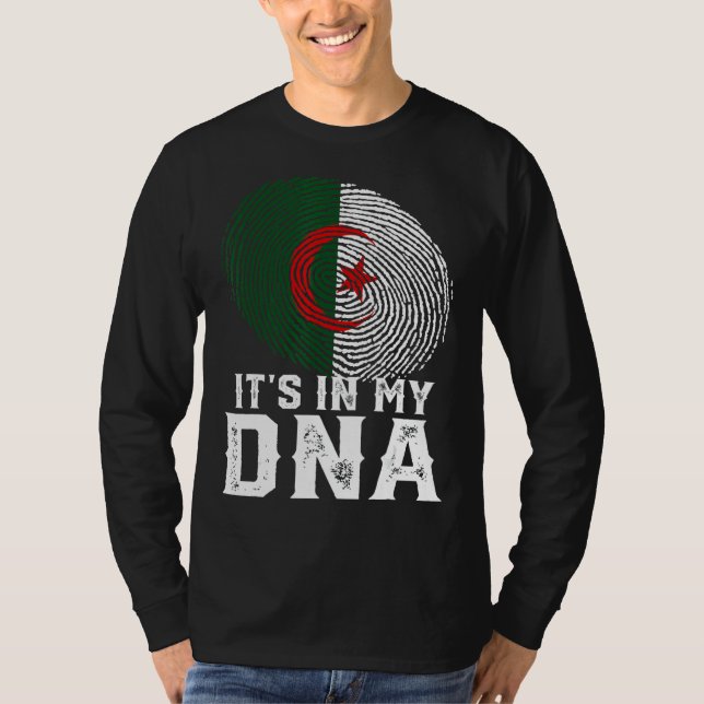 Camiseta Retro en la bandera argelina de mi Dna (Anverso)