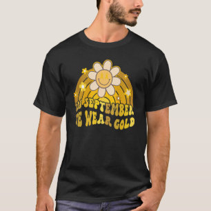 Camiseta Retro En Septiembre Usamos Flor De Boho Arcoiris D