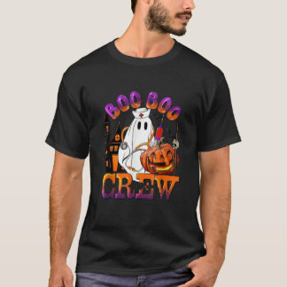 Camiseta Retro Enfermera Boo Crew Halloween para enfermera