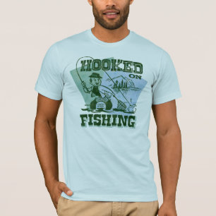 Camiseta Retro enganchado en la pesca
