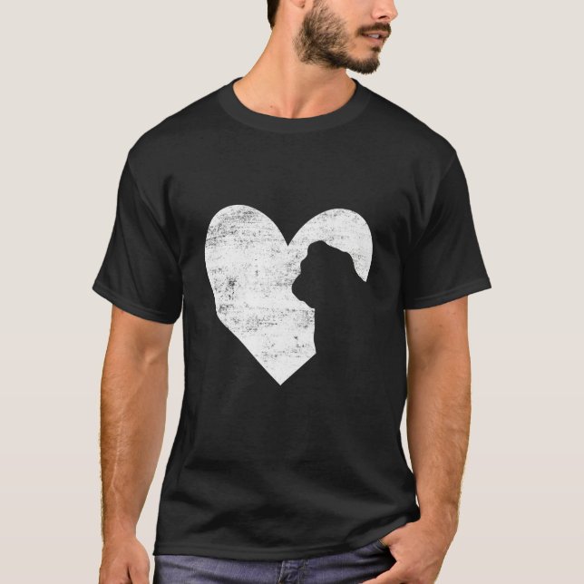 Camiseta Retro English Bulldog Dog Heart Valentine's Day Do (Anverso)