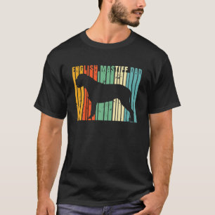 Camiseta Retro English Mastiff Dad Cute Mascota Dueño Perro