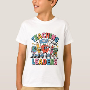 Camiseta Retro Enseñanza Líderes Futuros Diversión Regreso