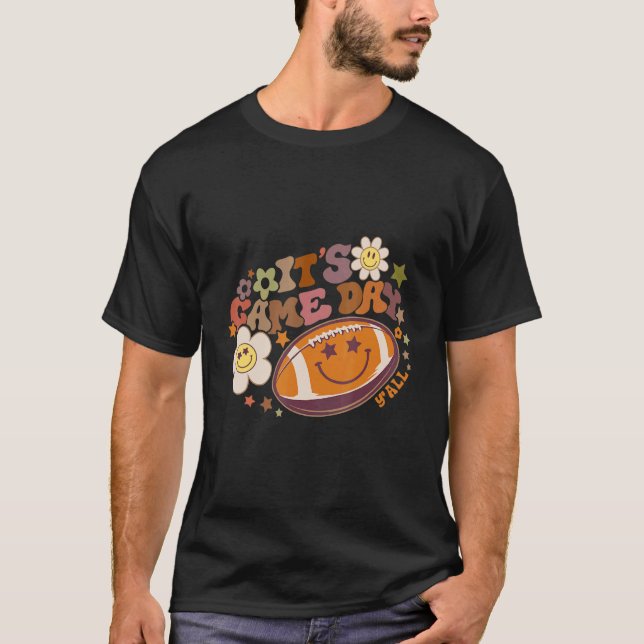 Camiseta Retro es el día del juego feliz del fútbol hippie  (Anverso)
