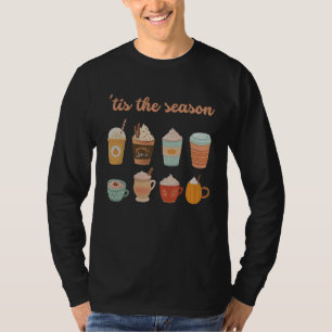 Camiseta Retro Es La Temporada Cacao Caliente Crema Café Al