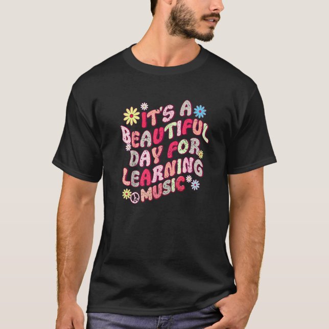 Camiseta Retro Es un bello día para aprender té musical (Anverso)