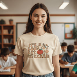 Camiseta Retro Es Un Buen Día Para Aprender Profesor  | Gro