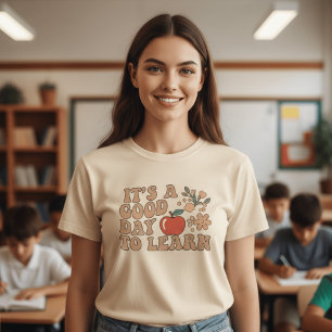 Camiseta Retro Es Un Buen Día Para Aprender Profesor Gro