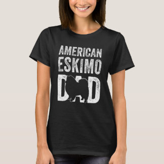 Camiseta Retro Eskimo Americano Papá Día del Padre Perro Si