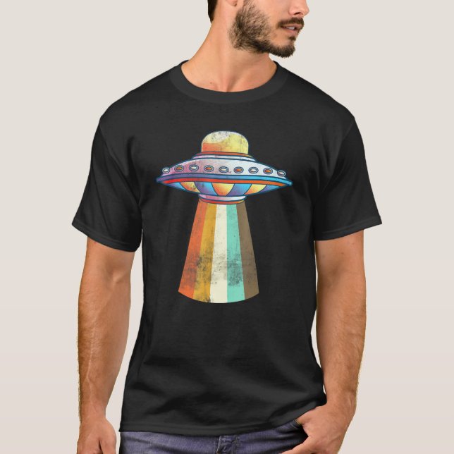 Camiseta Retro Espacio Extraterrestre Ufo Secuestro Sci Fi (Anverso)