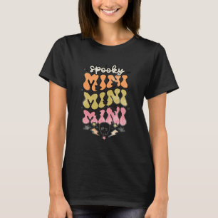 Camiseta Retro Espeluznante Mini Floral Boho Fantasma Mini