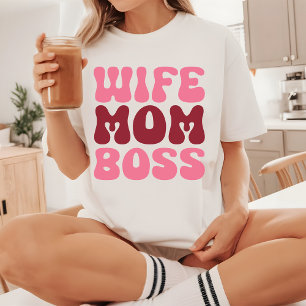 Camiseta Retro Esposa Mamá Jefa, Regalo del Día de