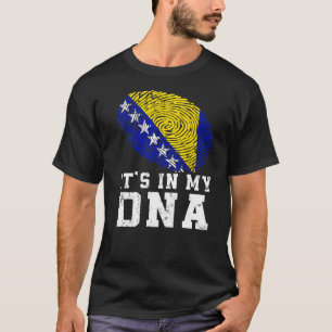 Camiseta Retro está en mi ADN Bandera de Bosnia y Herzegovi