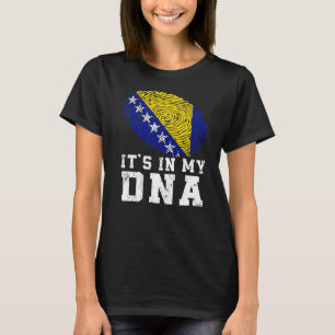 Camiseta Retro está en mi ADN Bandera de Bosnia y Herzegovi