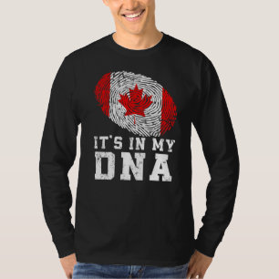 Camiseta Retro está en mi ADN patriótico bandera de Canadá