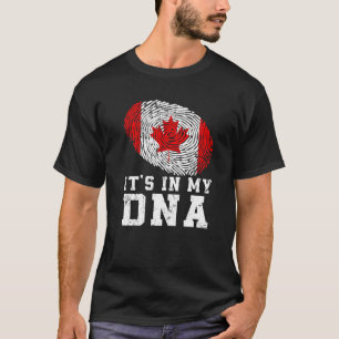 Camiseta Retro está en mi ADN patriótico bandera de Canadá
