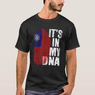 Camiseta Retro está en mi ADN Taiwán huella digital taiwane