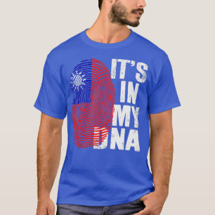 Camiseta Retro está en mi ADN Taiwán huella digital taiwane