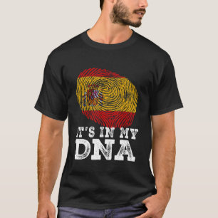 Camiseta Retro está en mi Dna España huella digital