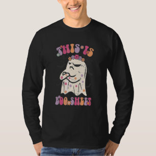 Camiseta Retro Esta Es Hoja de Boo Lindo Siniestro Groovy H
