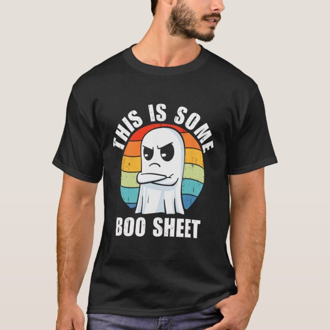 Camiseta Retro Esta Es Una Hoja De Bote De Fantasma Hallowe (Anverso)