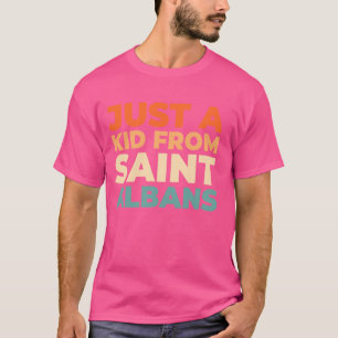 Camiseta Retro Estadounidense, Solo Un Niño De Vermont Sai