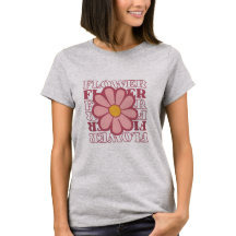 Camiseta Retro Estética Floral.