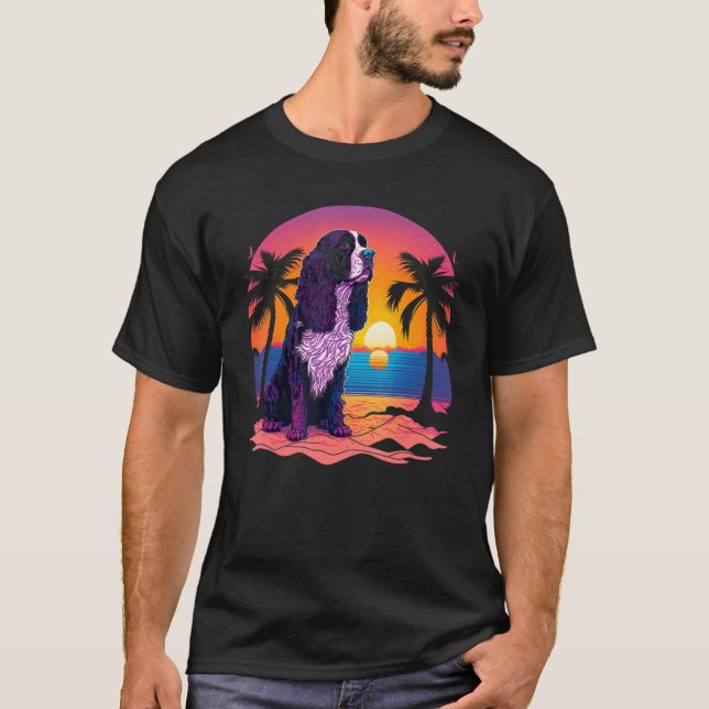 Camiseta Retro Estética Inglés Springer Spaniel Dog_1 (Anverso)