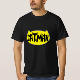 Camiseta Retro Estilo Hombre Amante Gatos CATMAN