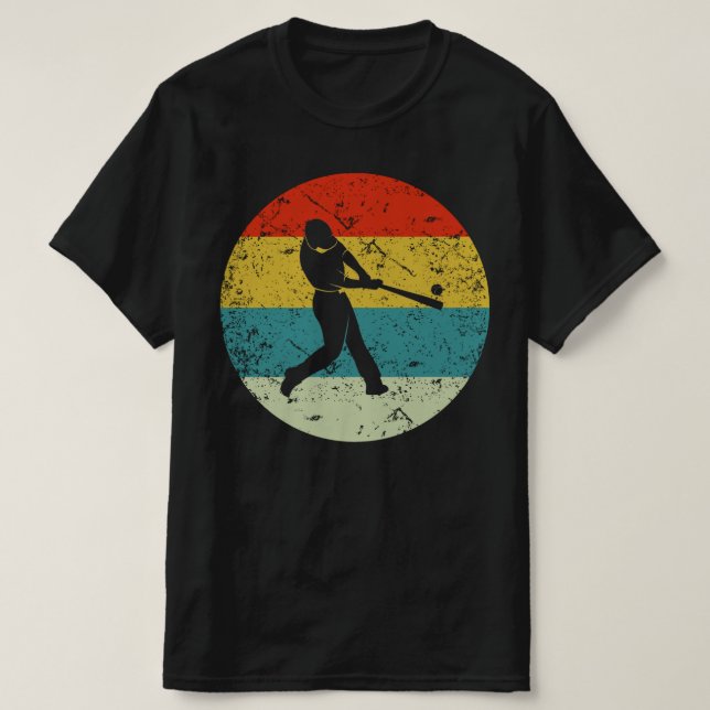 Camiseta retro estilo vintage de bateo de béisbol (Diseño del anverso)