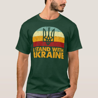 Camiseta Retro estoy de pie con Ucrania