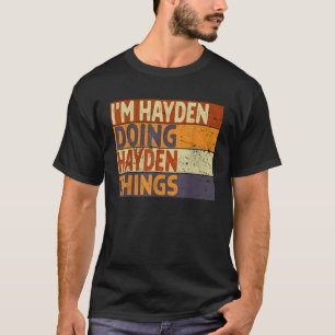 Camiseta Retro Estoy HAYDEN Haciendo Cosas HAYDEN Cosas Gra