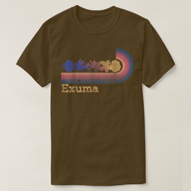 Camiseta Retro Euma Tropical Flowers 80 Style Surfing  (Diseño del anverso)