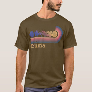 Camiseta Retro Euma Tropical Flowers 80 Style Surfing 