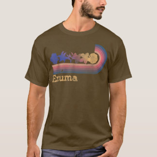 Camiseta Retro Euma Tropical Flowers 80 Style Surfing 