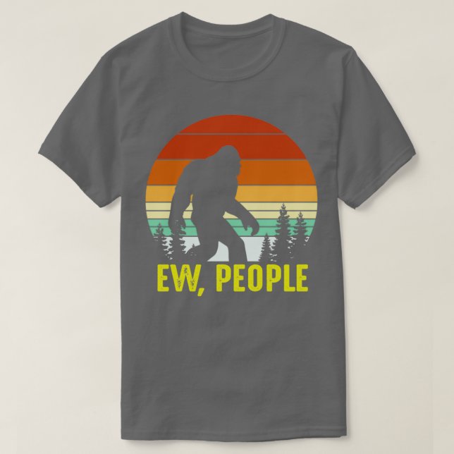 Camiseta Retro Ew People Bigfoot Sasquatch Yeti (Diseño del anverso)