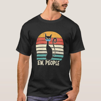 Camiseta Retro Ew People Cat Vintage Kitten Cat Introve