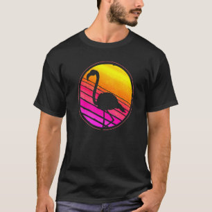 Camiseta Retro Exótico Animal Animal Tropical Animal Rosa F