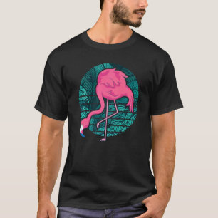 Camiseta Retro Exótico Animal Ave Lover Flami Rosa Tropical